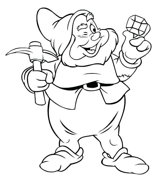 561x630 Coloring Pages Snow White And Seven Dwarfs Snow White