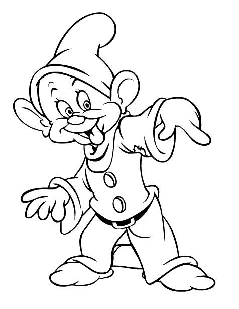 476x614 Snow White Dwarfs Coloring Pages