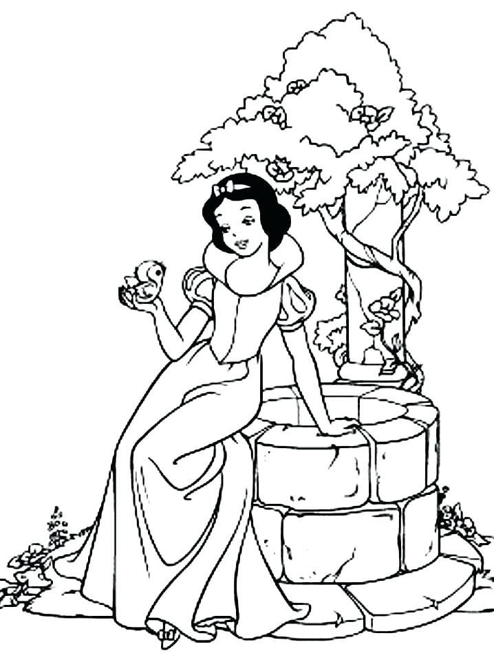 718x950 Coloring Pages Snow White