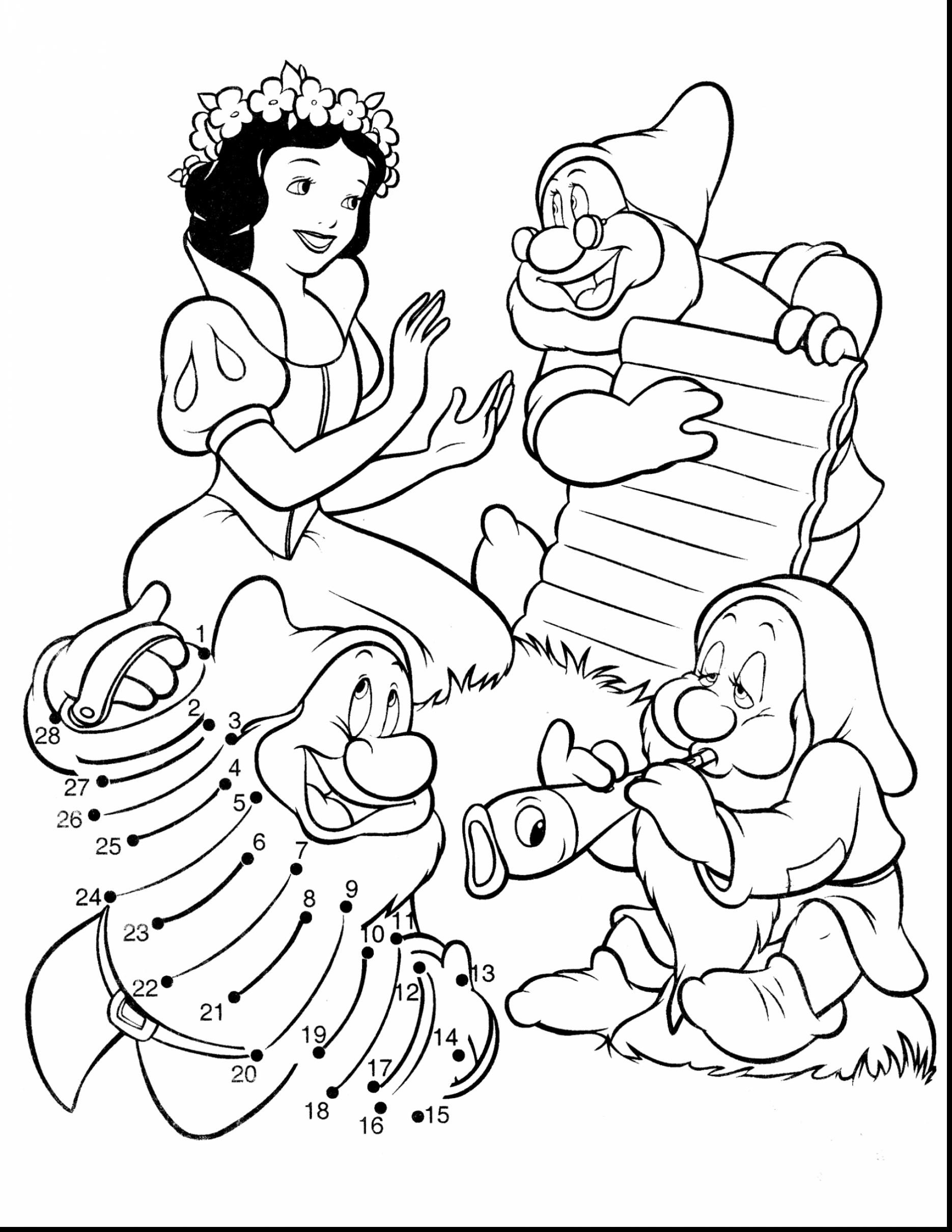 1870x2420 All From Snow White Coloring Pages For Kids Inspirational