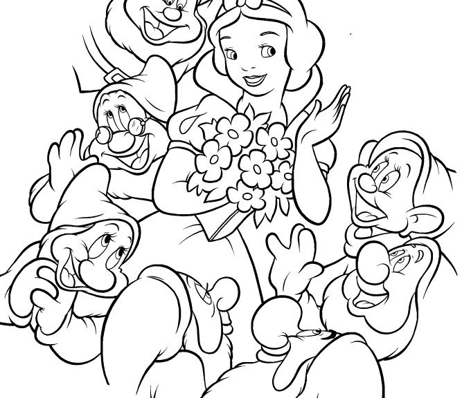 680x576 Snow White Coloring Pages