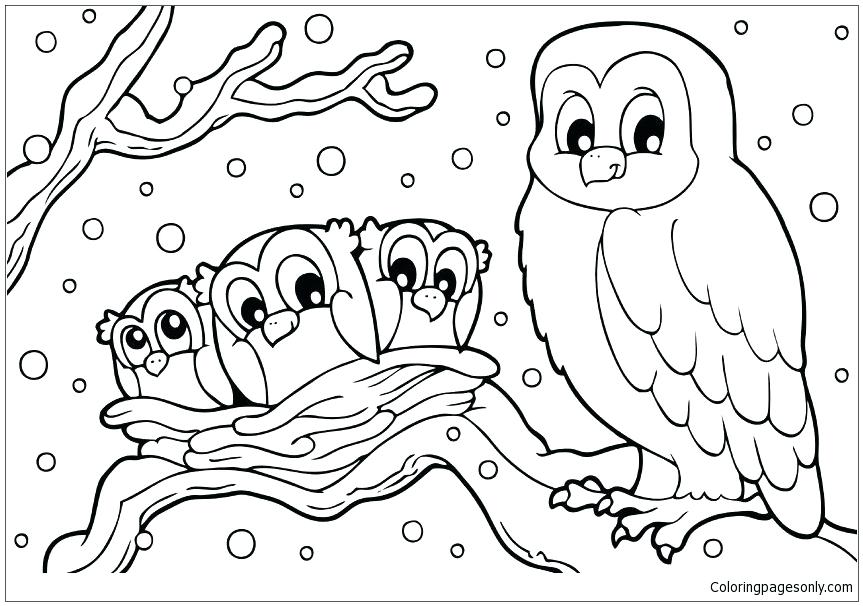 863x606 Coloring Pages For Kids Online Snowball Fight Winter A Snow