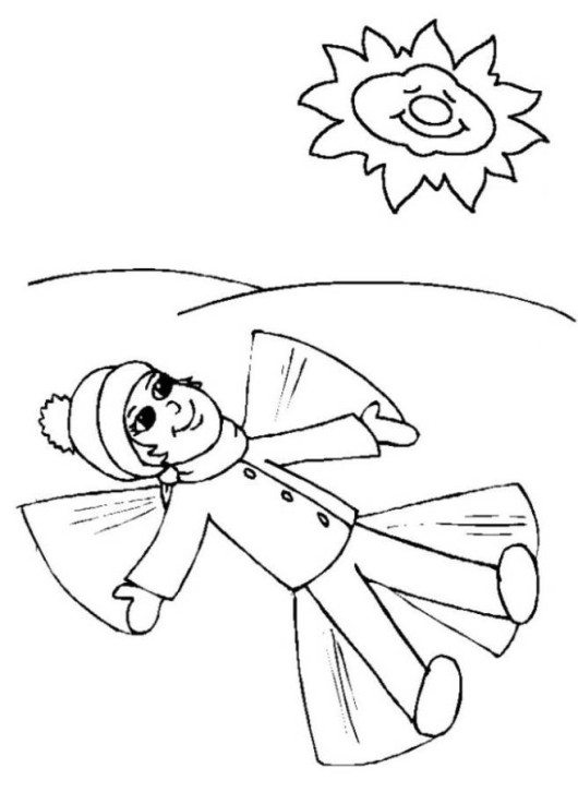 530x726 Snowball Fight Winter Coloring Pages