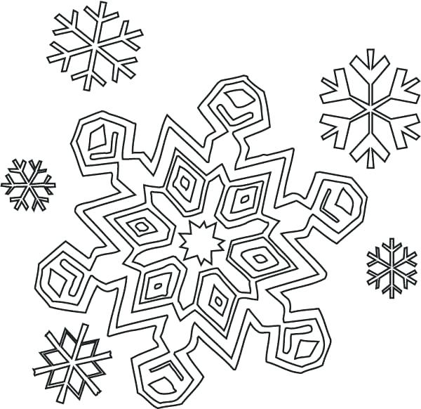 600x582 Snowflakes Coloring Page Winter Season Snowflakes Coloring Page