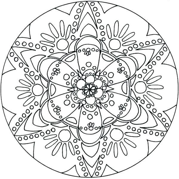 600x602 Mandala Coloring Pages Snowflake Color Pages Free Coloring Page
