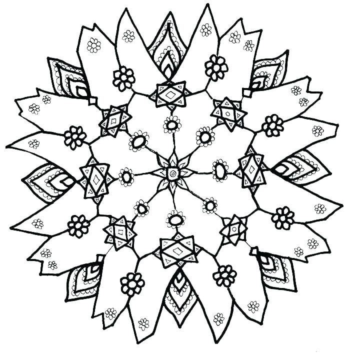 700x728 Snowflake Coloring Pages For Adults Snow Flake Coloring Page