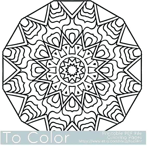 570x565 Snowflake Coloring Page