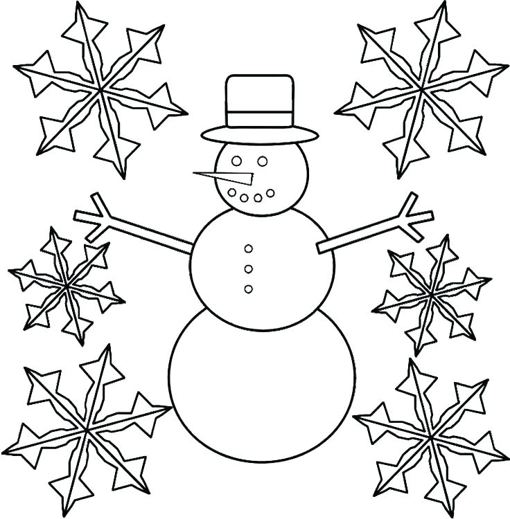 736x750 Coloring Pages Snowflakes Snowflake Coloring Pages
