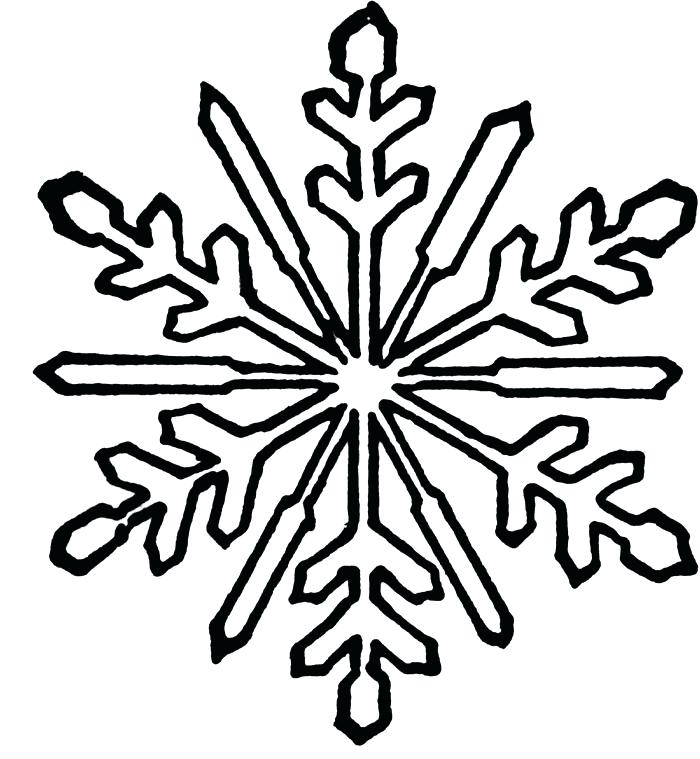 700x759 Detailed Snowflake Coloring Pages