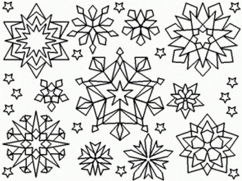 Snowflake Coloring Pages For Preschoolers