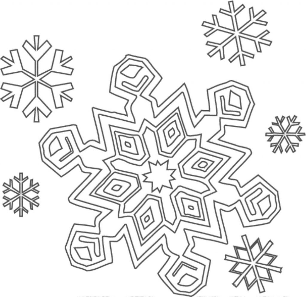 1024x994 Snowflake Coloring Pages For Preschoolers