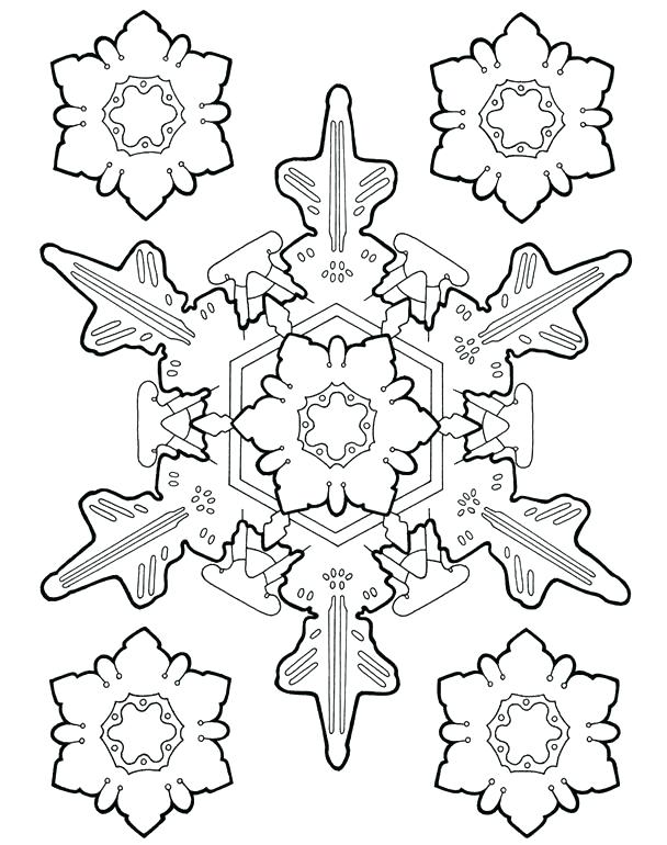 608x770 Coloring Page Snowflake