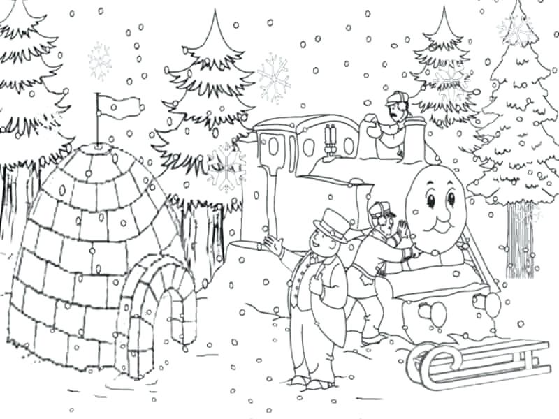 800x600 Snow Coloring Page The Train Coloring Pages Snow Colouring Pages