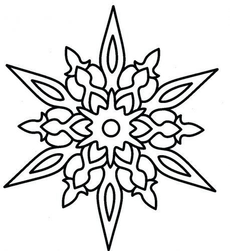 459x500 Coloring Page ~ Snowflakes Coloring Pages Print Printable Wrapping