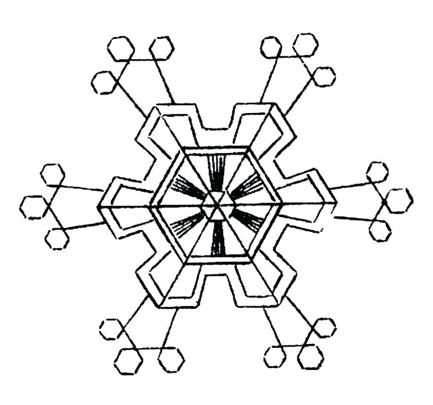 878x821 Snowflake Color Page Coloring Ideas Pro