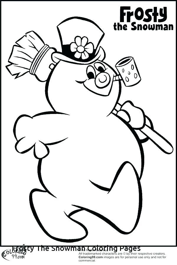 600x900 Snowman Coloring Pages Free