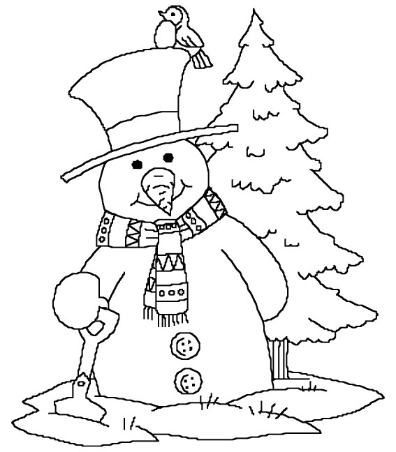 567x648 Kids Under 7 Snowman Coloring Pages For Kids