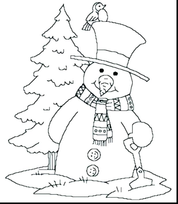 618x708 Snowman Coloring Page Printable Snowman Coloring Pages Snowman