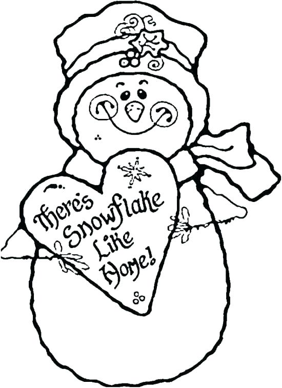 550x757 Printable Snowman Coloring Pages