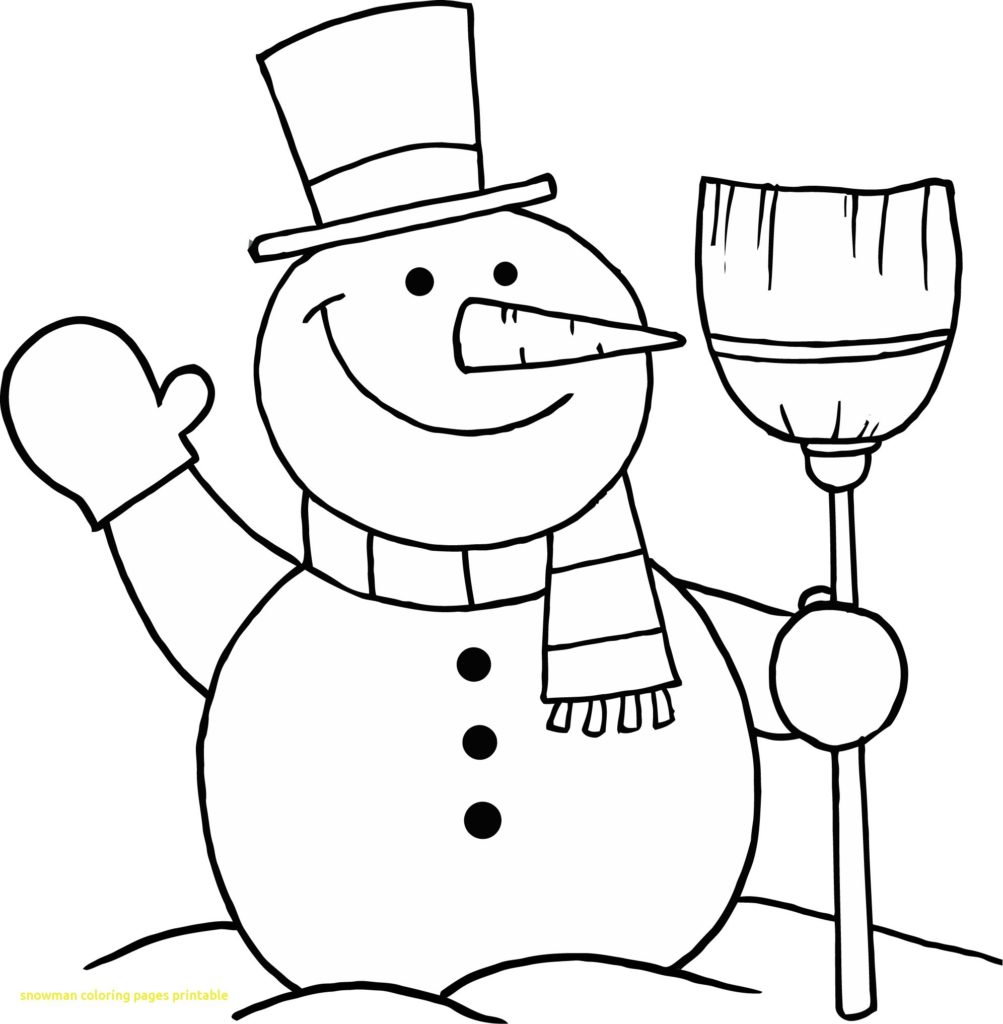 1003x1024 Snowman Coloring Page Elegant Pages Printable With Of 4