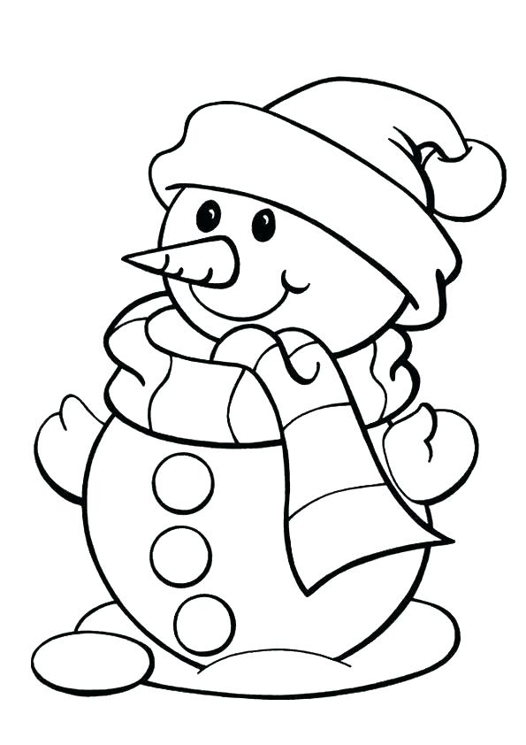 595x842 Printable Snowman Coloring Pages