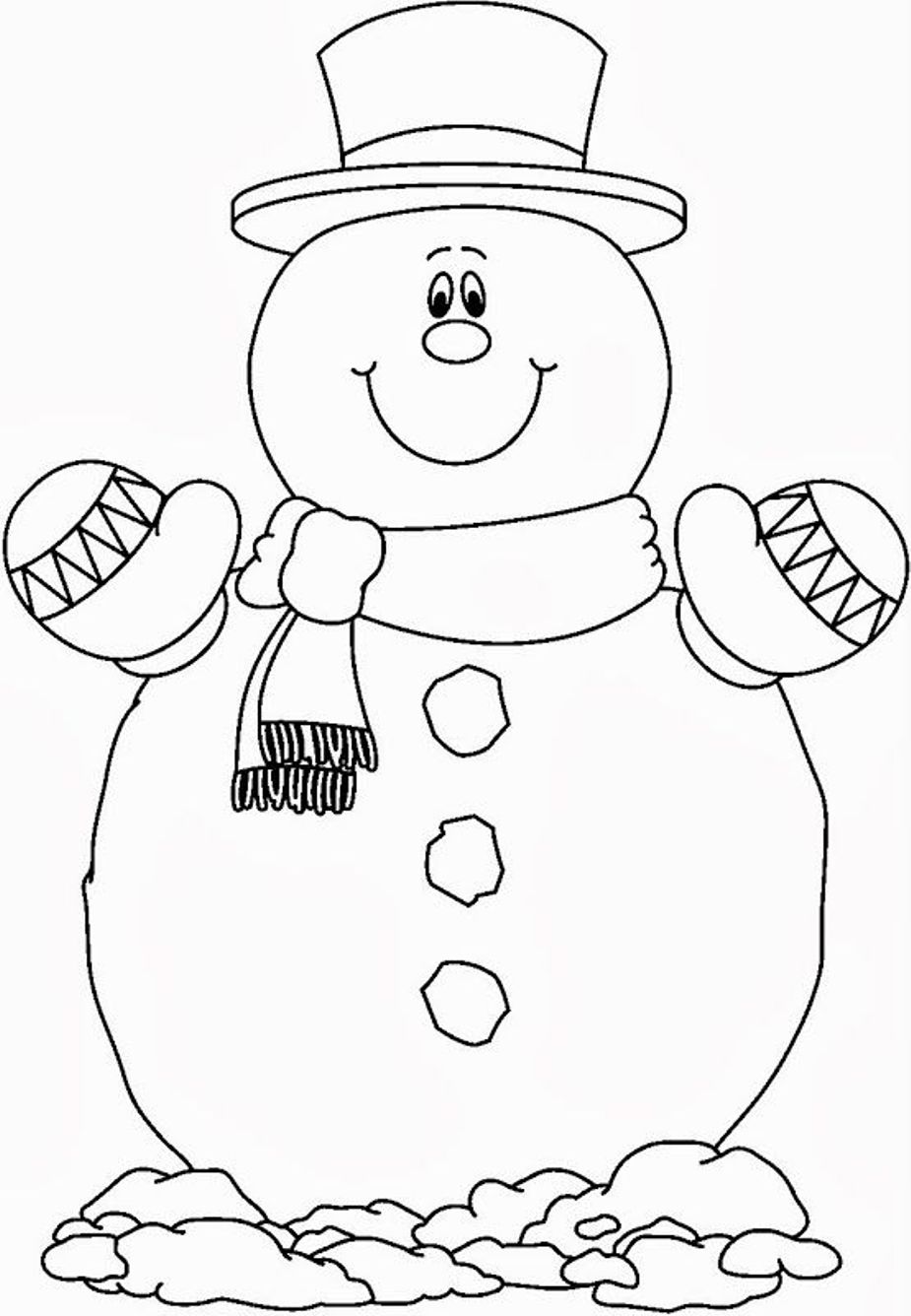 925x1336 Snowman Coloring Pages