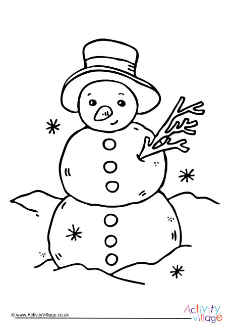 460x651 Snowman Colouring Pages