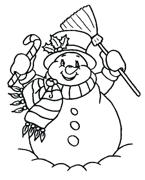 600x743 Snowman Color Page