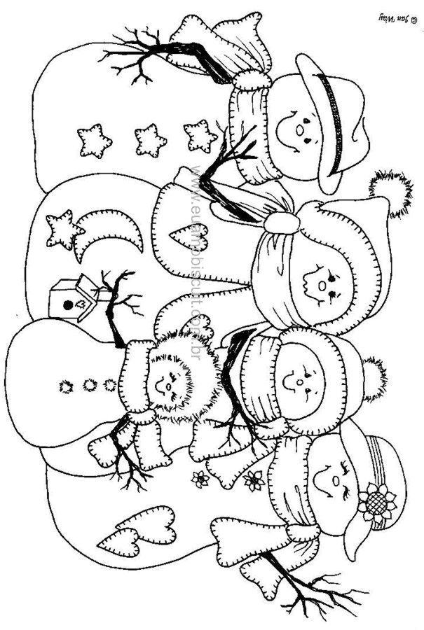 605x900 Image Result For Snowman With Bells For Coloring Pages Winter