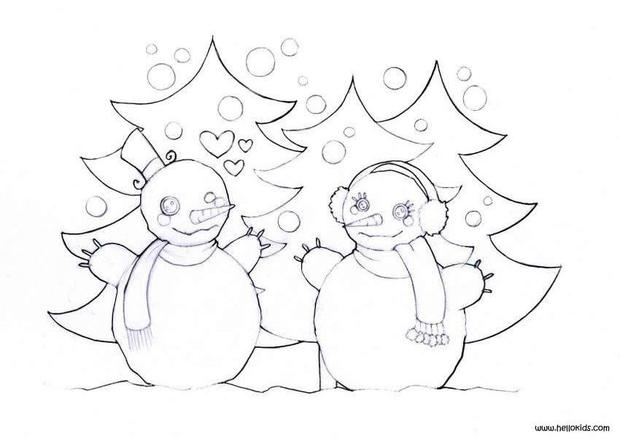 620x439 Snowman Family Coloring Pages Happy Snowman Family Coloring Pages