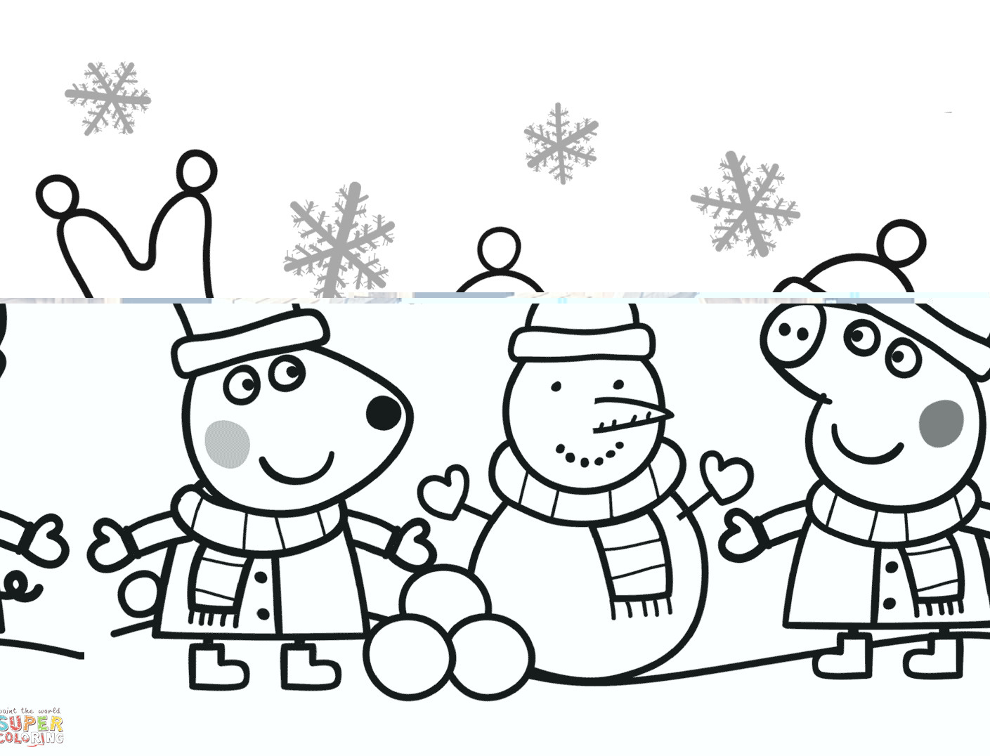 1409x1076 Awesome Snowman Family Coloring Pages Free Download Extraordinary