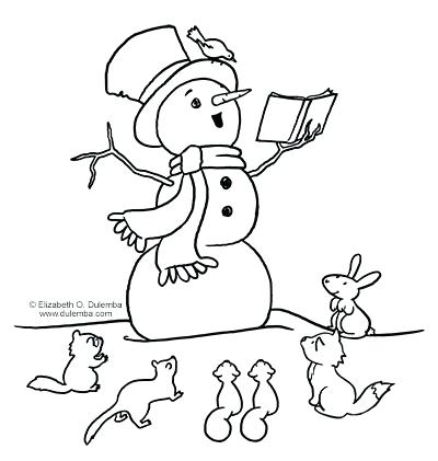400x421 Snowmen At Night Coloring Pages Plus 452