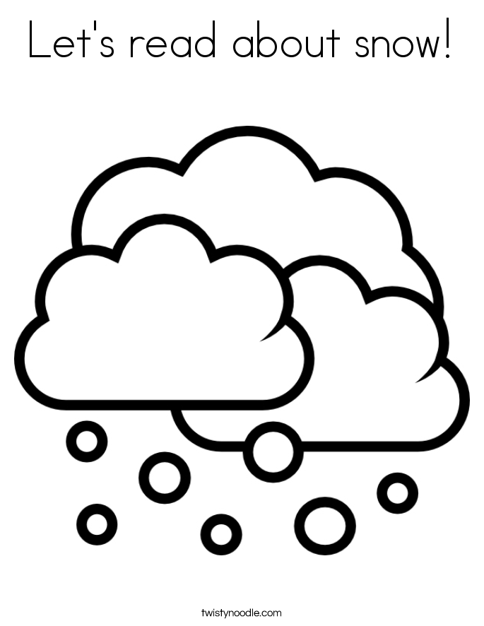 685x886 Let's Read About Snow Coloring Page