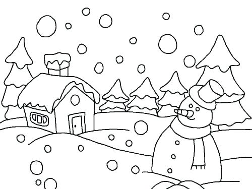 500x375 Snowy Day Coloring Page Snowy Day Coloring Page Snowy Day Coloring