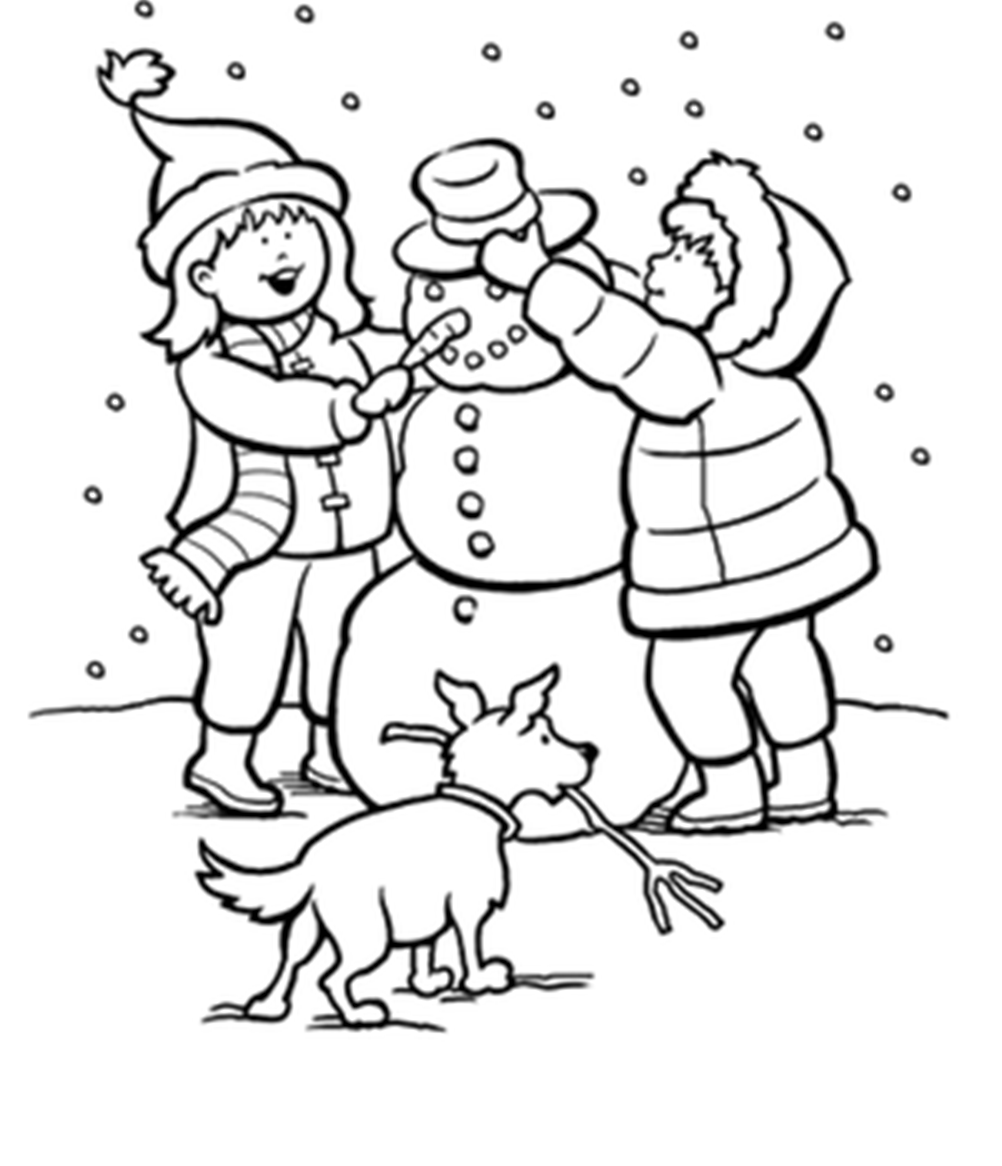 1002x1166 Free Winter Coloring Pages Snowy Houses Home Illustrations In Snow