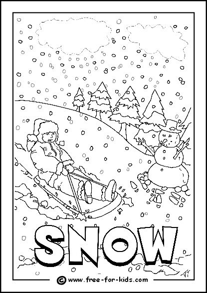 415x586 Image Of Snowy Day Colouring Page Homeschooling