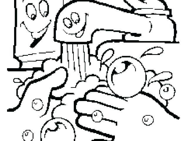 640x480 Washing Hands Coloring Page Coloring Pages Washing Hand