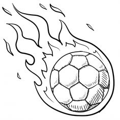 236x236 Enjoyable Ideas Soccer Ball Coloring Page Pages In Fire