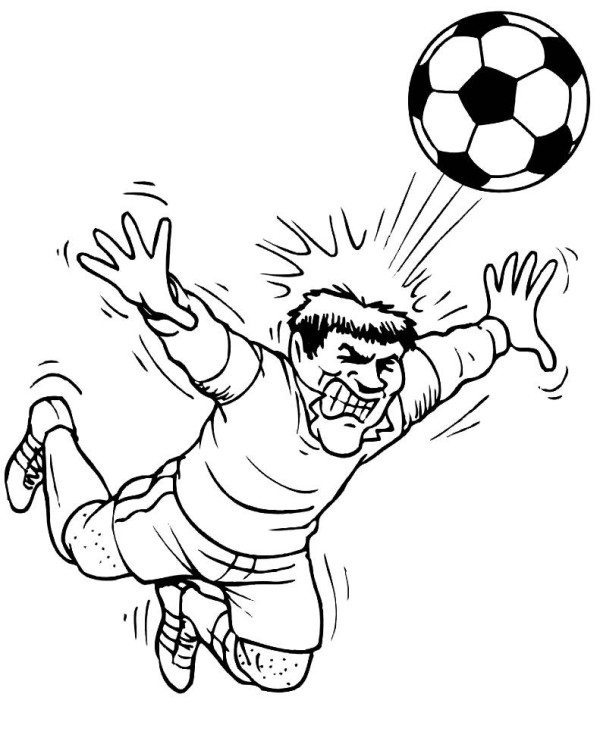 600x741 Heading A Ball Soccer Coloring Pages