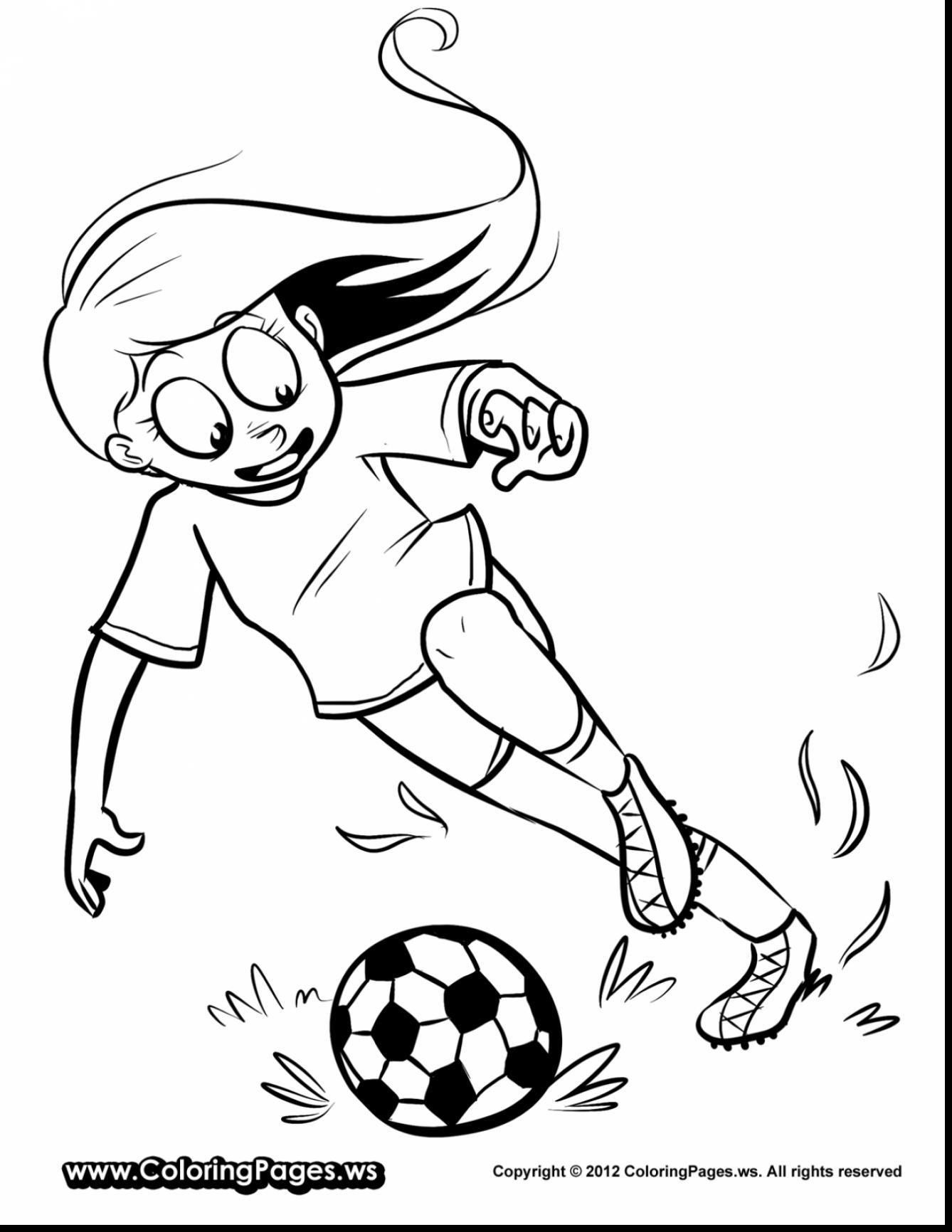 1338x1732 Shocking Extraordinary Girl Soccer Player Coloring With Pict