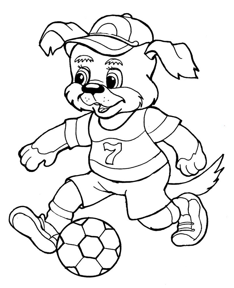 813x1000 Soccer Player Coloring Pages