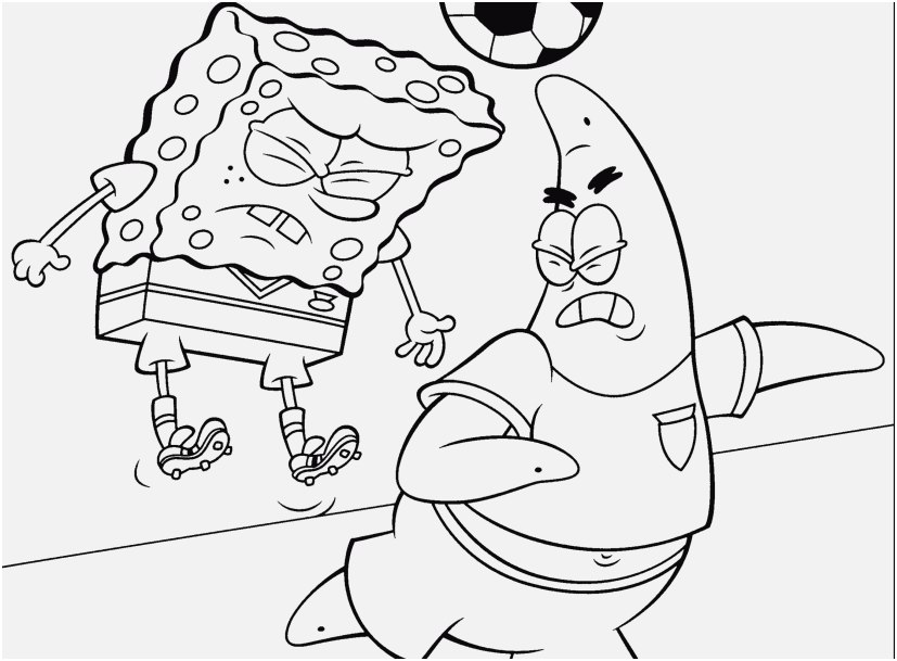 827x609 Soccer Coloring Pages Image Unbelievable Spongebob Soccer Coloring