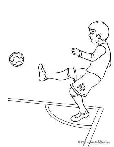 364x470 Soccer Player Kicking A Corner Coloring Page, More Soccer