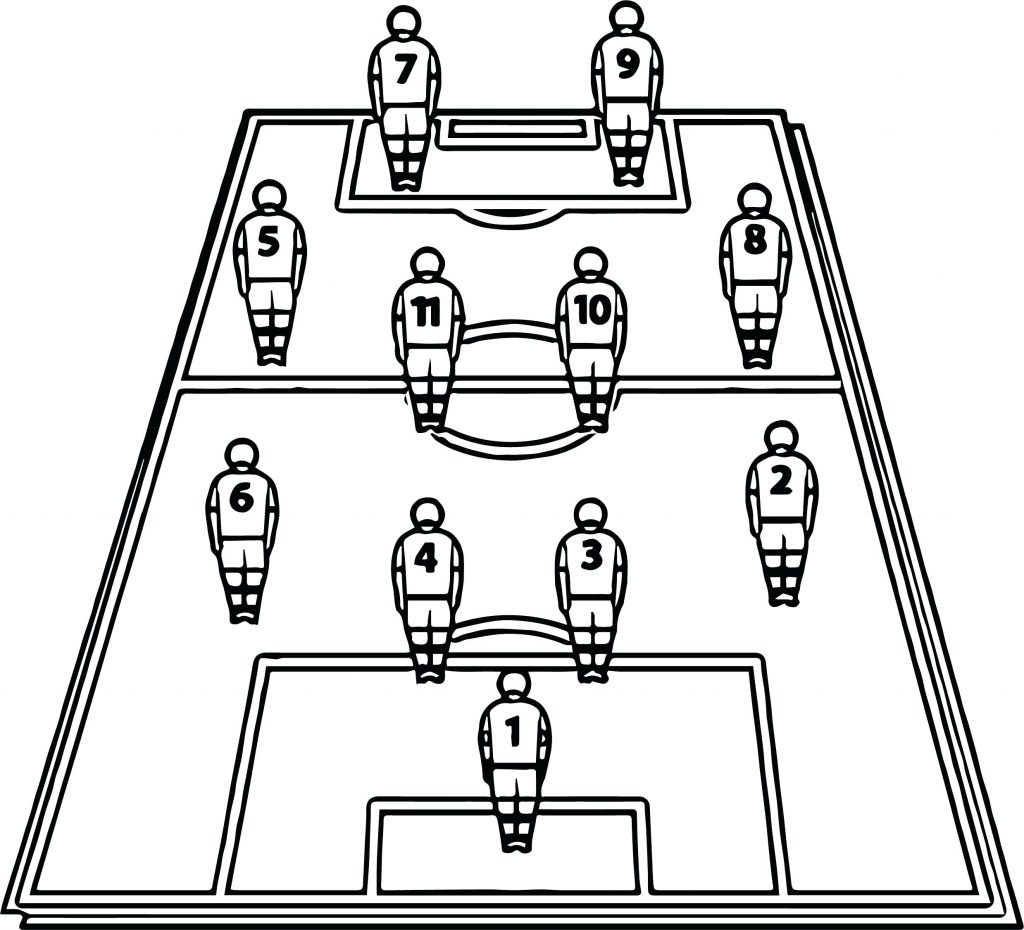 1024x930 Coloring Page ~ Coloring Pages Soccer Running Football Player