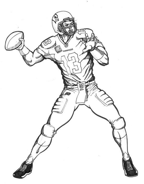 550x703 Printable Football Player Coloring Pages For Kids Cool2bkids 0