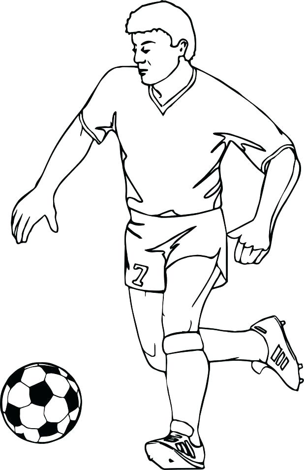 618x955 Soccer Player Coloring Pages Football Player Coloring Page Running