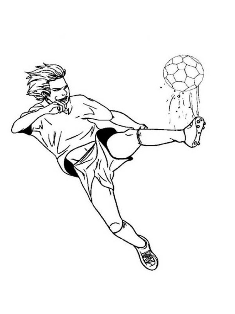 750x1000 Soccer Player Coloring Pages. Free Printable Soccer Player