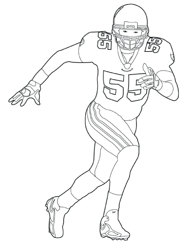 768x960 Football Player Coloring Pages Icontent