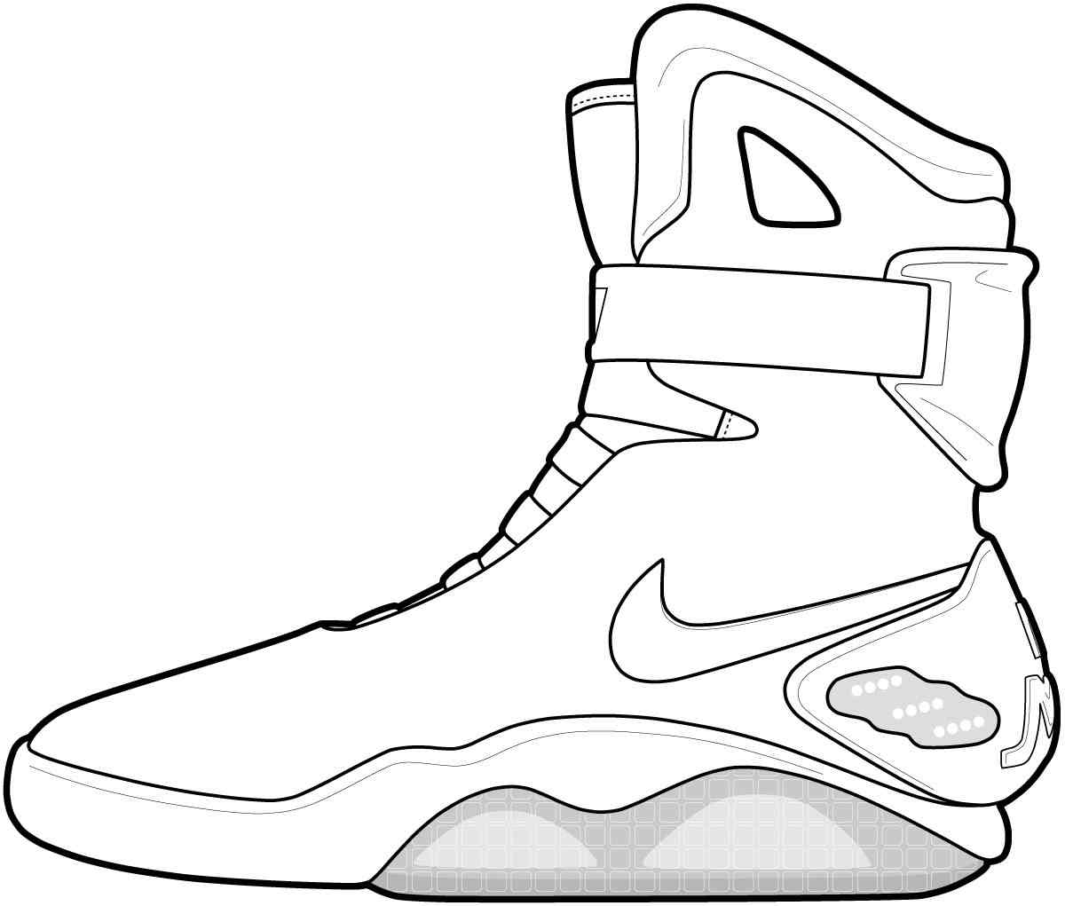 1200x1021 Shoe Coloring Page Az Pages Shoes Pleasing