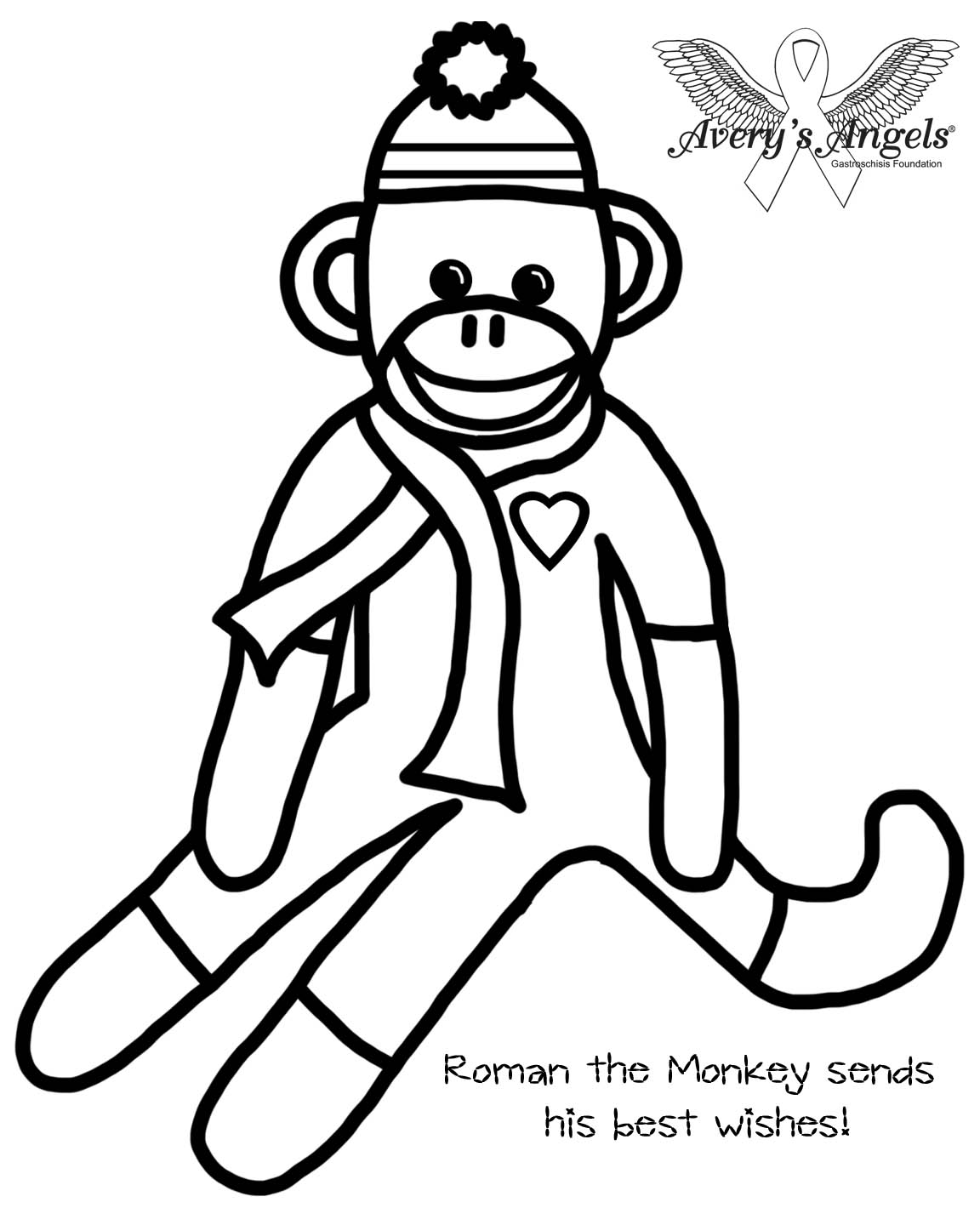 1152x1440 Monkey Coloring Page Throughout Sock Pages